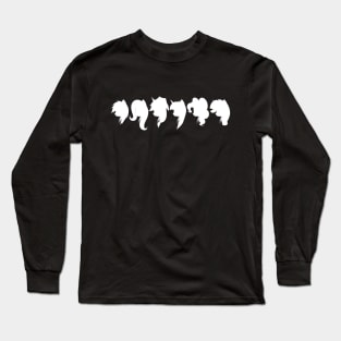 Mane Six White Silhouettes Long Sleeve T-Shirt